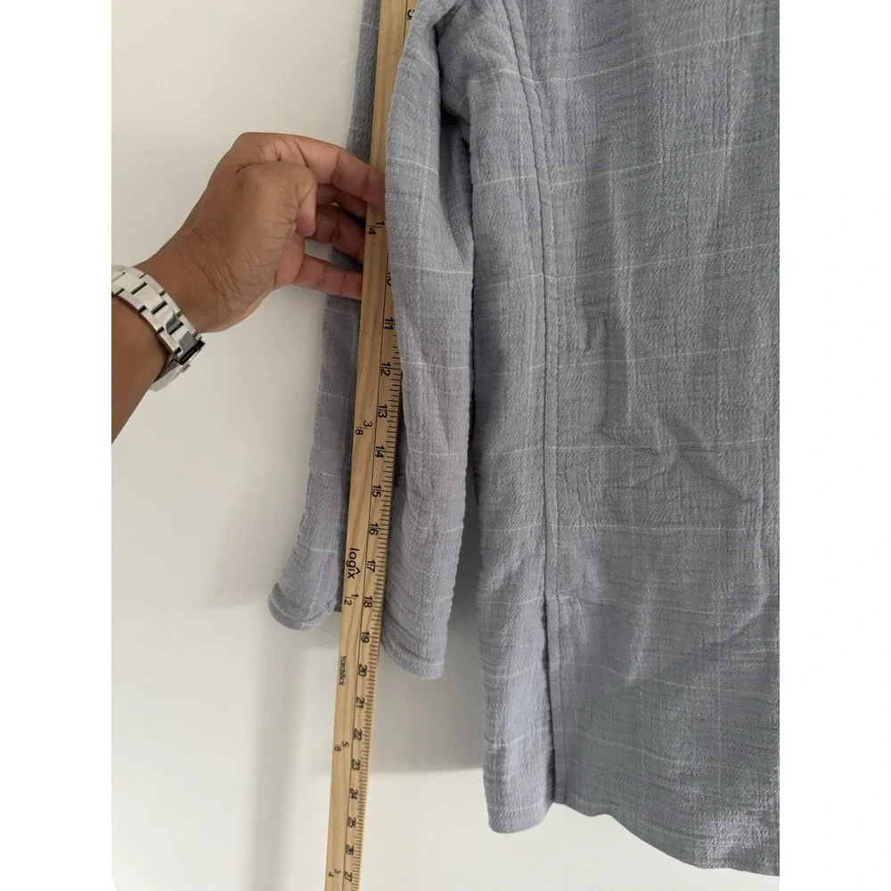 Madewell Blazer Cotton-Linen Relaxed Larsen Blazer in Windowpane size XS oversiz